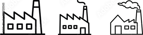 Factory icon, factory icons, factory symbol, factory icon vector, industrial icon.