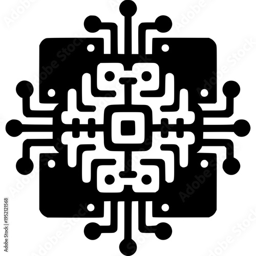 Circuitry:  Intricate circuitry design symbolizes the core of technological innovation and modern advancements, embodying the essence of computation, and data transfer.