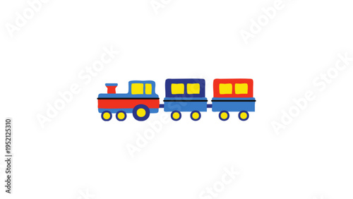 Colorful toy train for kids education and play