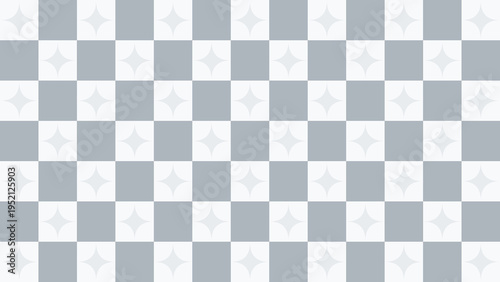 Checkered Pattern with Star Inserts vector illustration