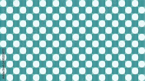 Abstract Retro Checkerboard Pattern with Dots vector illustration