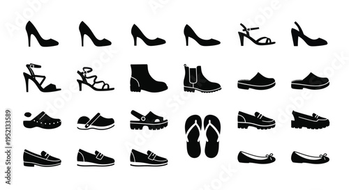 Shoes Collection: A diverse compilation of footwear styles, showcasing elegant heels, comfortable boots, and casual sandals, perfectly arranged to illustrate fashion's versatility.