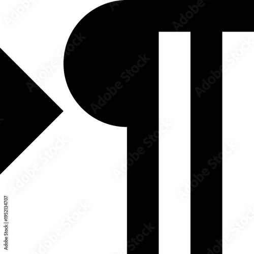 Close up of a single black musical note.