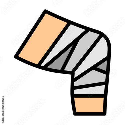 Knee Injury Vector Filled Icon Design
