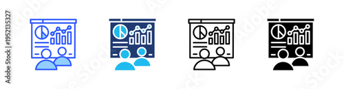 Audience Multi Style Icon Set Vector 