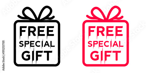 FREE Special Gift. vector illustration