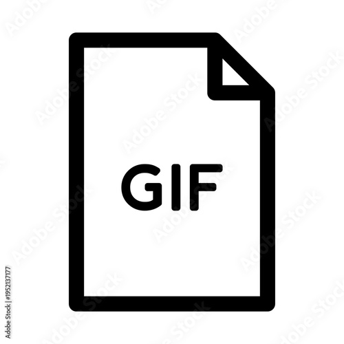 GIF Icon set. four GIF icon collections in black and white color - Vector stock