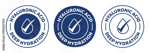 Hyaluronic acid icon. Deep hydration sign