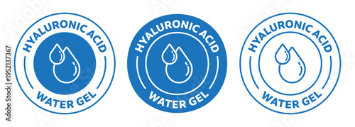 Hyaluronic acid icon. Water gel symbol