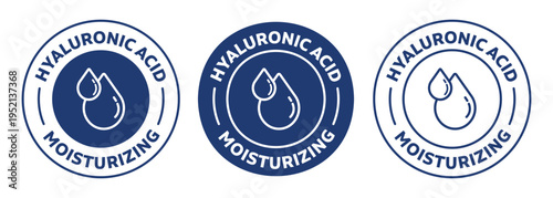 Hyaluronic acid icon. Moisturizing sign