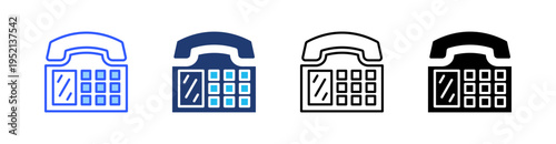Phone Multi Style Icon Set Vector 