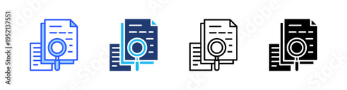 Evaluation Multi Style Icon Set Vector 