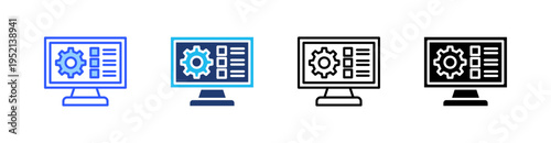 Features Multi Style Icon Set Vector 