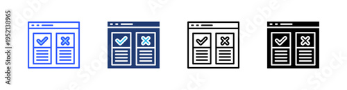 Hypothesis Testing Multi Style Icon Set Vector 
