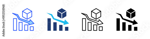 Dimensionality Reduction Multi Style Icon Set Vector 