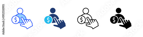 Imputation Multi Style Icon Set Vector 