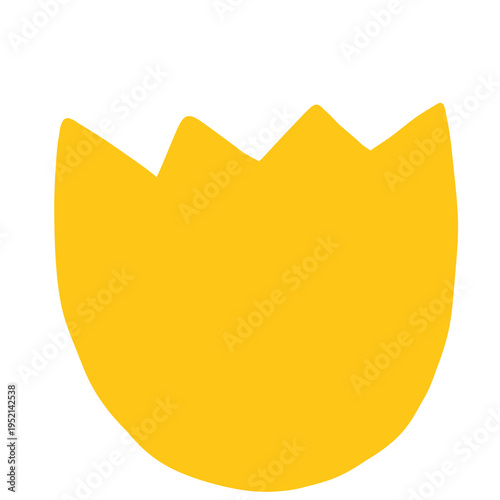 Hand Drawn Easter Elements Cute yellow egg