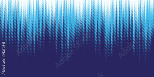 Halftone vector art background for cover design, poster, cover, banner, flyer and cards. Neon colored abstract design with blue and purple dots. Futuristic retro illustration.