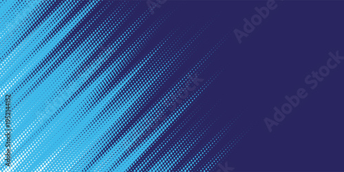 Halftone vector art background for cover design, poster, cover, banner, flyer and cards. Neon colored abstract design with blue and purple dots. Futuristic retro illustration.