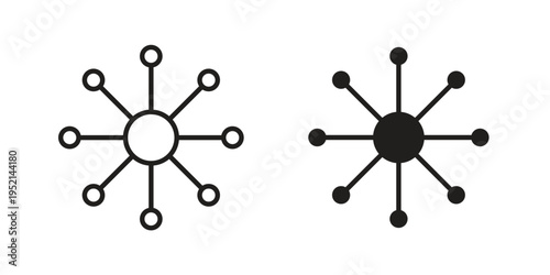 Chart connected icon for web and mobile app. Vector icons