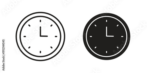 Clock two icon for web and mobile app. Vector icons