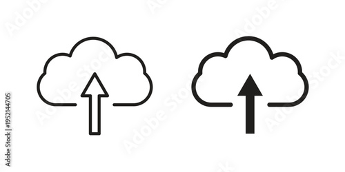 Cloud upload icon for web and mobile app. Vector icons