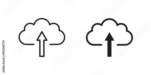 Cloud upload icon for web and mobile app. Vector icons