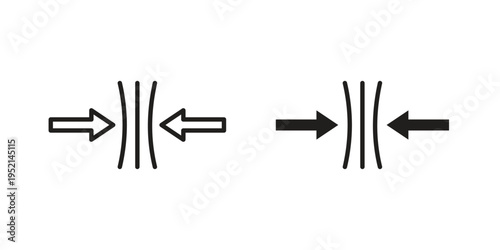Compress icon for web and mobile app. Vector icons
