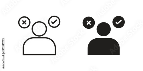 Decision icon for web and mobile app. Vector icons