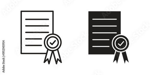 Diploma icon for web and mobile app. Vector icons