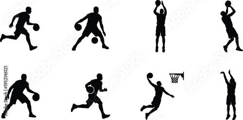 Professional Winter Sports Icon Set Featuring Skier Snowboarder Ice Skater and Mountain Sledding Silhouette Illustrations for Seasonal Adventure Design