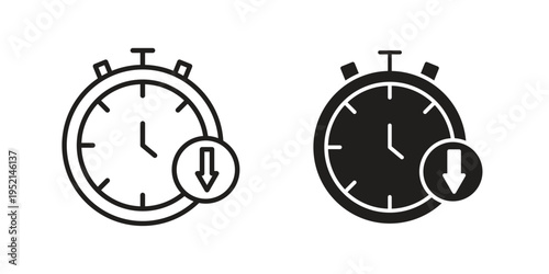 Down time icon for web and mobile app. Vector icons
