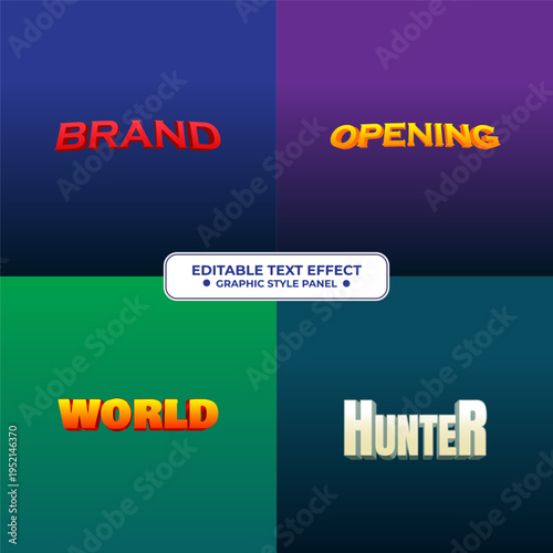 Dynamic Editable Text Effect Set for Modern Graphic Design