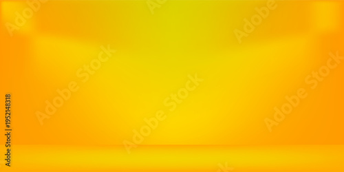 Yellow color background, empty yellow gradient room background, abstract backgrounds