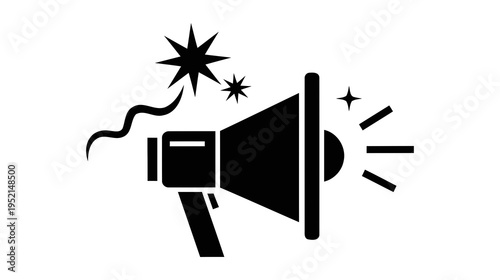 Illustration of Megaphone announcement speaker icon