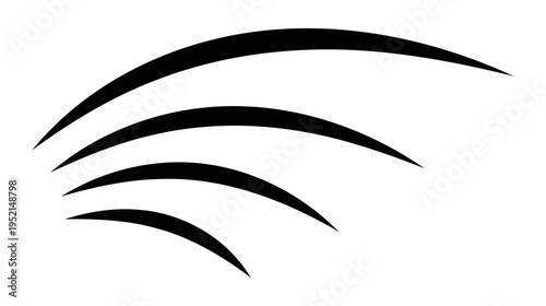 Illustration of Black curved lines abstract design element