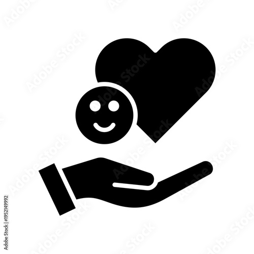 Compassion glyph icon