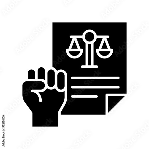 Lawfulness glyph icon