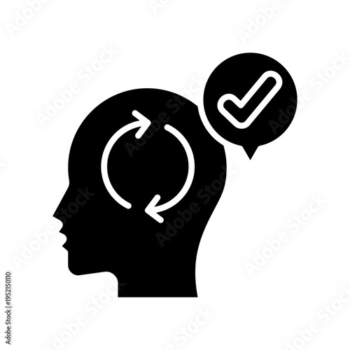 Tableau sur toile Rectitude glyph icon