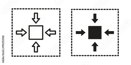 Compact size icon silhouette. Editable stroke. Line vector illustration design
