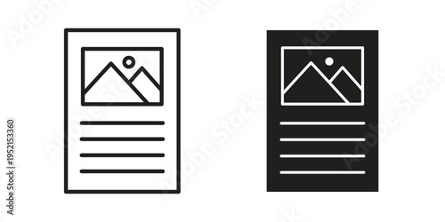 Content icon silhouette. Editable stroke. Line vector illustration design