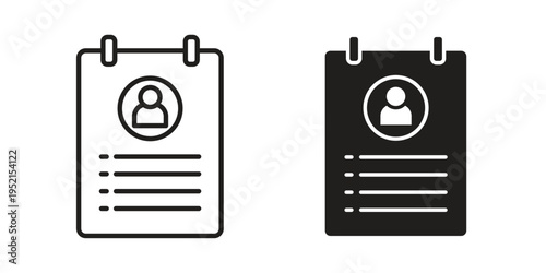 Curriculum icon silhouette. Editable stroke. Line vector illustration design