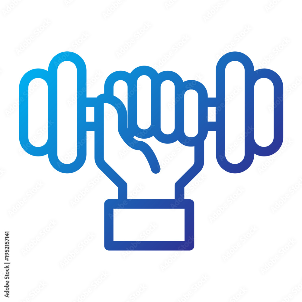 Obraz premium Strength Training Line Gradient Icon