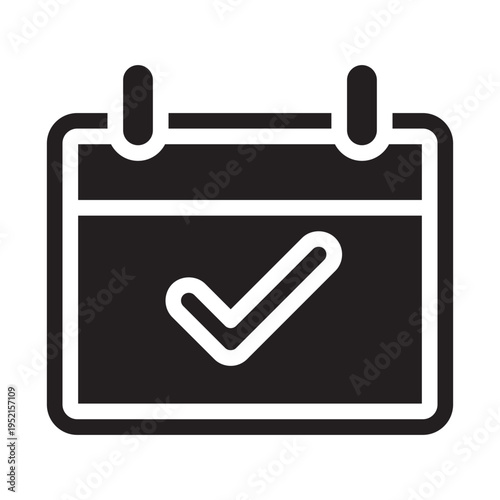 Habit Tracking Calendar Solid Icon