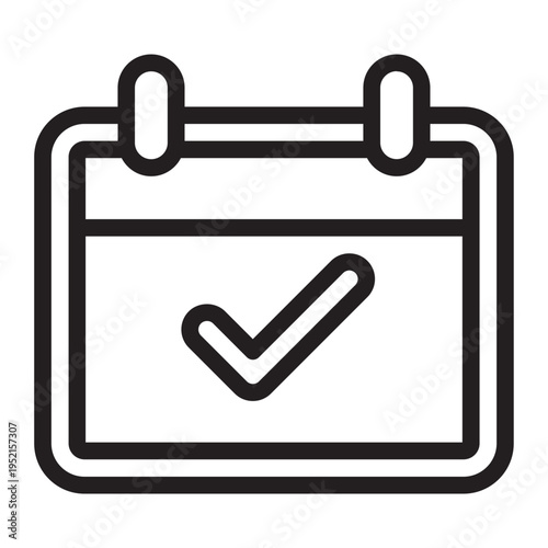 Habit Calendar Line Icon