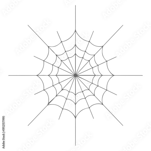 Realistic spider web vector illustration set isolated on transparent background. Creepy cobweb corner decoration for Halloween design, spooky gothic gothic aesthetic, hand-drawn net pattern graphic.