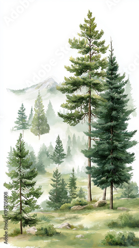 fir tree in snow