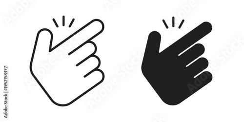 Easy to use icon clipart symbol isolated on white background. Flat and stroke designs.