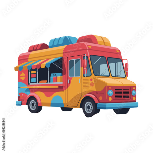 A Colorful Food Truck Ready to Serve Deliciousness.
