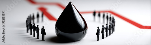 Oil Drop & Business Figures...